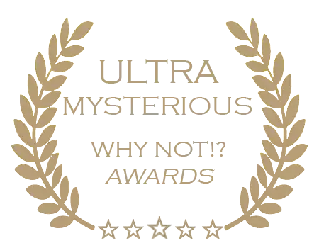 An artistic depiction of the Ultra Mysterious Why Not!? Awards on the Life Has Two Doors website, representing life's duality and the intrigue of unexpected choices.